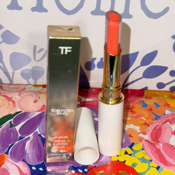 NIB NWT Tom Ford Soleil Lipstick Lip Balm Color Gelee Lipstick Z06 Scorching - Picture 11 of 16